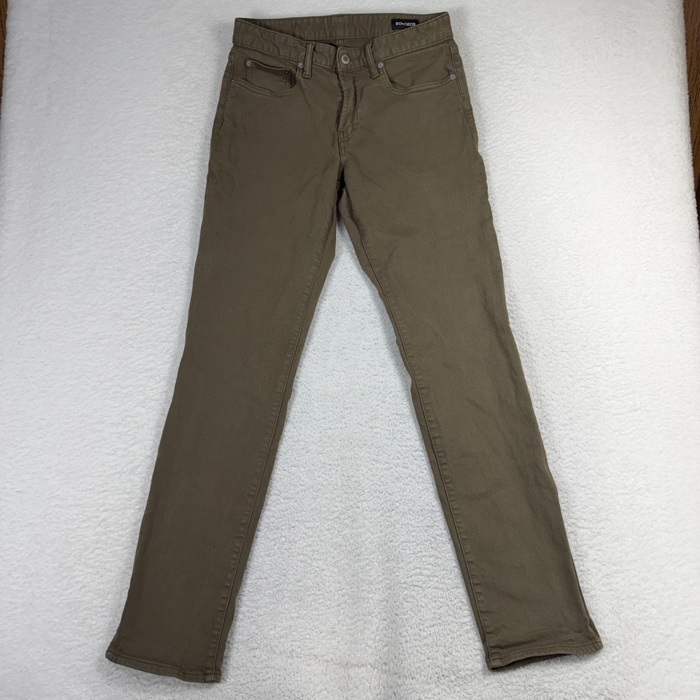 Bonobos Jeans Mens 30x34 (30x32.5) Brown Slim Fit Rise Classic Modern Denim